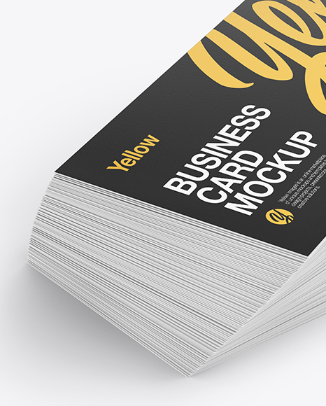 Stack of Business Cards Mockup PSD #2
