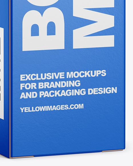 Box Mockup   Half Side View PSD #1