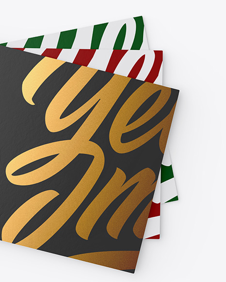 Three Paper Business Cards Mockup PSD #1