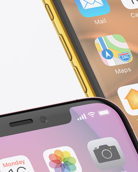 Two Apple iPhones X Mockup Two Apple iPhones X Mockup