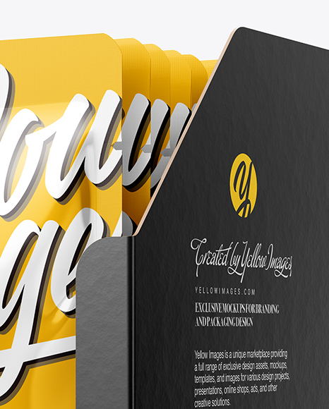 Download Box W Pouches Mockup In Box Mockups On Yellow Images Object Mockups Yellowimages Mockups