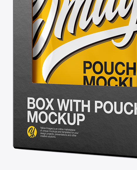 Download Box W Pouches Mockup In Box Mockups On Yellow Images Object Mockups