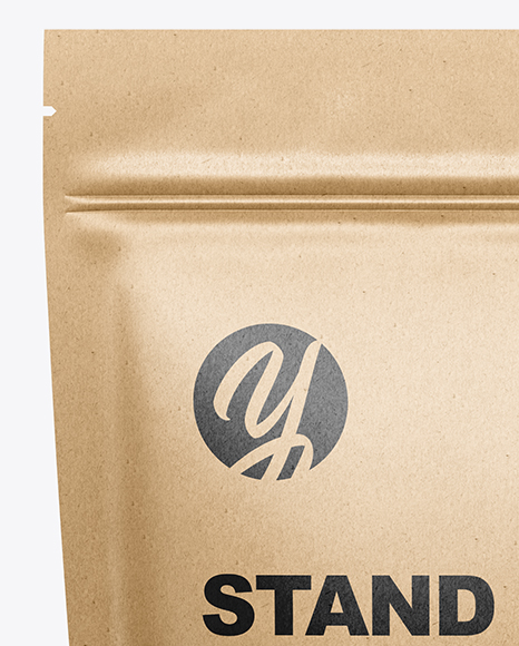 Kraft Stand Up Pouch Mockup PSD #2