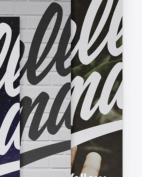 Three Textured Brochures Mockup PSD #1