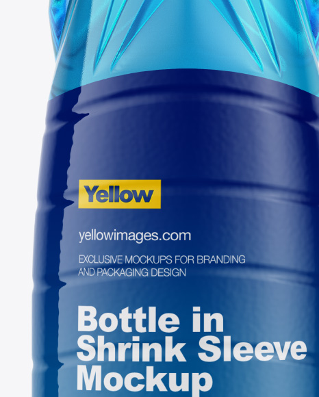 Download Plastic Bottle In Shrink Sleeve Mockup In Bottle Mockups On Yellow Images Object Mockups PSD Mockup Templates