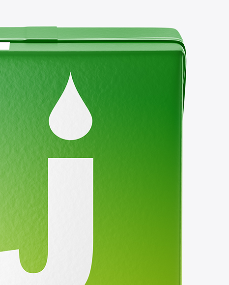 200ml Matte Juice Carton Package Mockup PSD #1