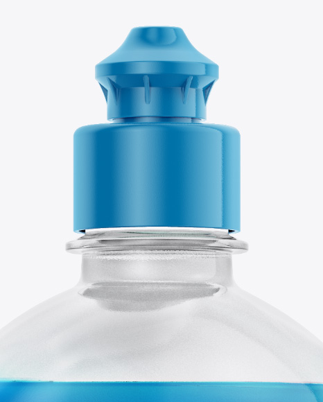 Plastic Bottle in Shrink Sleeve Mockup PSD #7