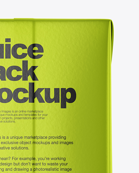 Download 200ml Metallic Juice Carton Package Mockup In Packaging Mockups On Yellow Images Object Mockups