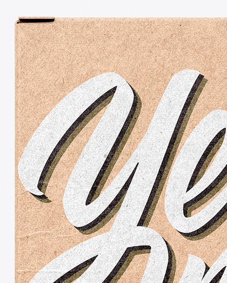 Kraft Box Mockup PSD #2