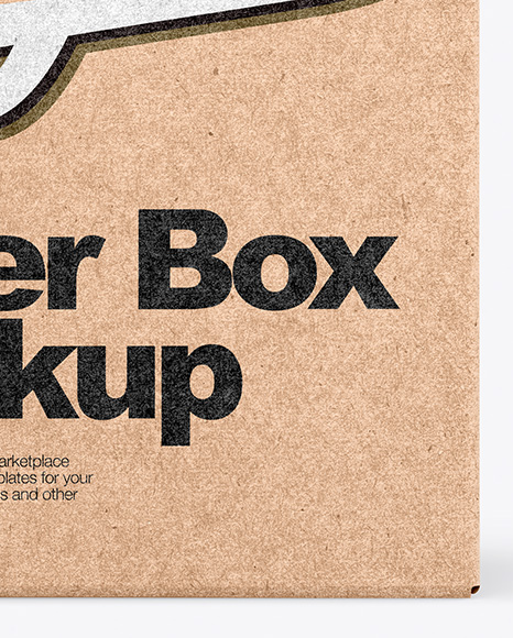 Kraft Box Mockup PSD #1