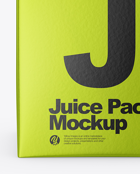200ml Metallic Juice Carton Package Mockup PSD #2