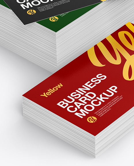 Stack of Business Cards Mockup PSD #2