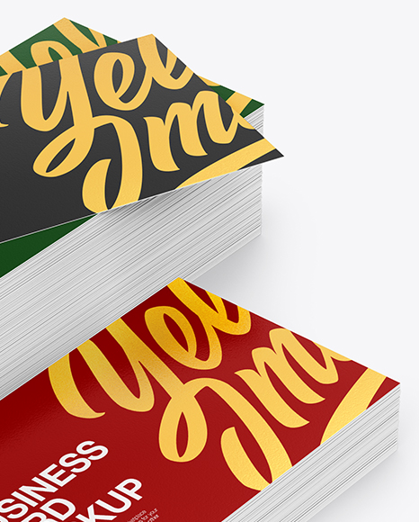 Stack of Business Cards Mockup PSD #1