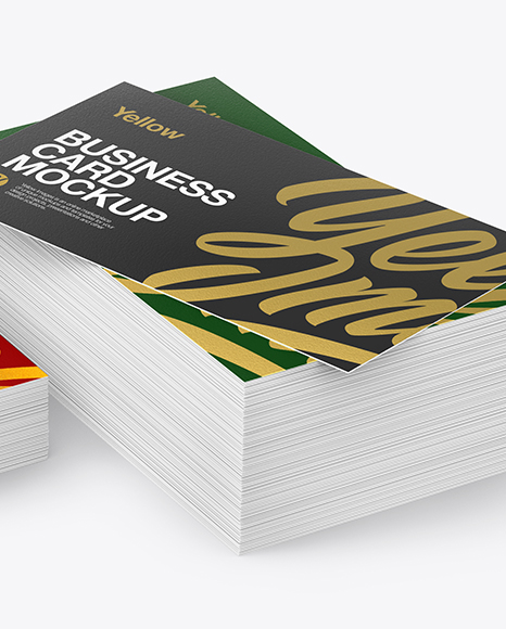 Stack of Business Cards Mockup PSD #1