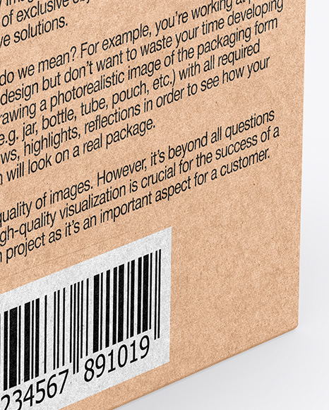 Kraft Box Mockup PSD #1