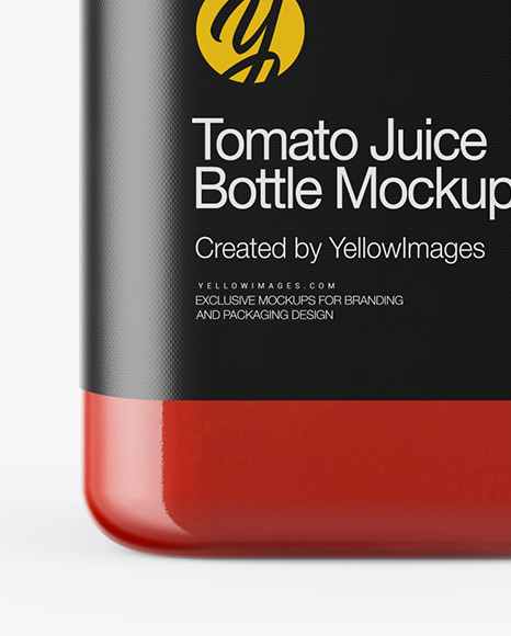 Download Square Tomato Juice Bottle Mockup In Bottle Mockups On Yellow Images Object Mockups PSD Mockup Templates