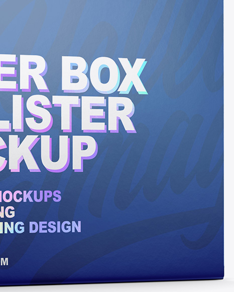 Opened Paper Box   Pills Blister Mockup   Half Side View PSD #6