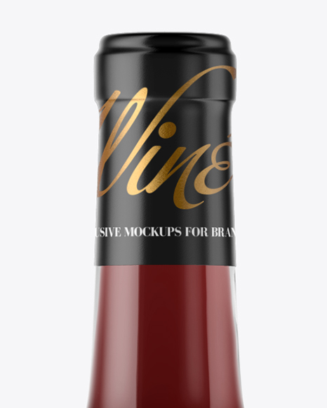 1 5l Clear Glass Red Wine Bottle Mockup In Bottle Mockups On Yellow Images Object Mockups
