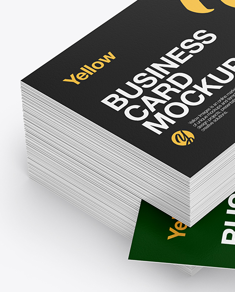 Stack of Business Cards Mockup PSD #2