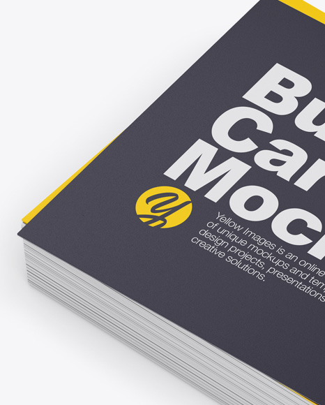 Stack of Business Cards Mockup PSD #2