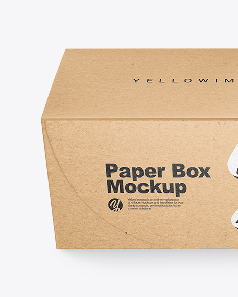 Kraft Box Mockup PSD #2