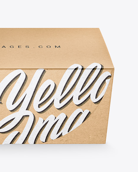 Kraft Box Mockup PSD #1
