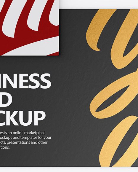 Two Paper Business Cards Mockup PSD #6