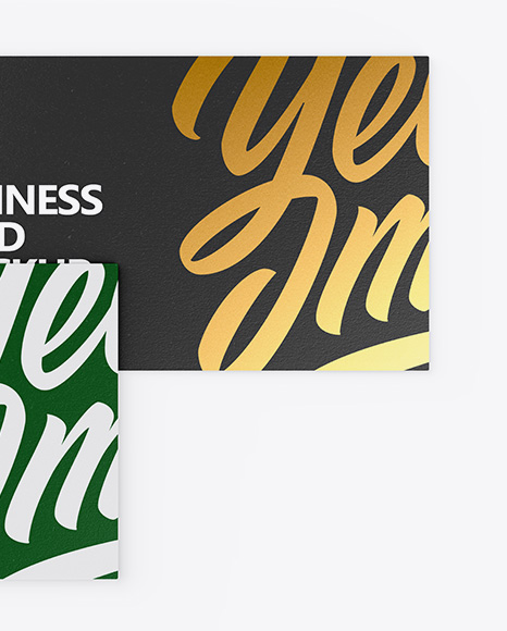 Two Textured Business Cards Mockup PSD #1