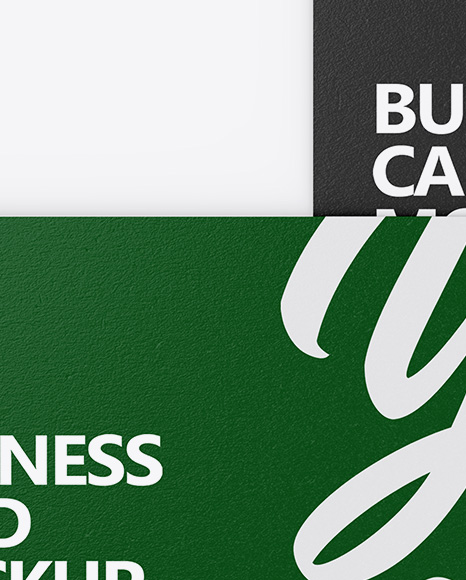 Two Textured Business Cards Mockup PSD #6