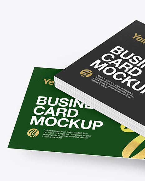 Stack of Business Cards Mockup PSD #2
