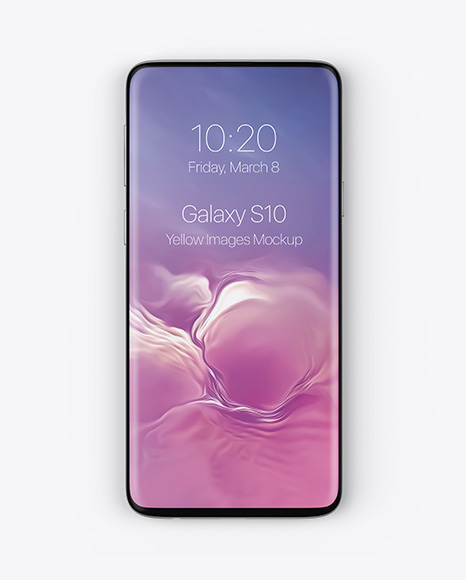 Download Samsung Galaxy S10 Mockup In Device Mockups On Yellow Images Object Mockups PSD Mockup Templates