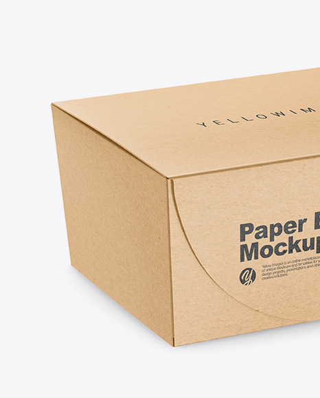 Kraft Box Mockup PSD #2