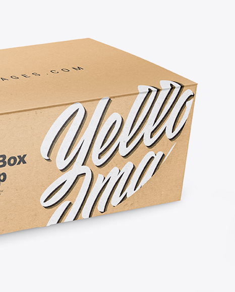 Kraft Box Mockup PSD #1