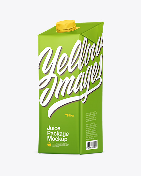 Juice box Mockup - Half side view