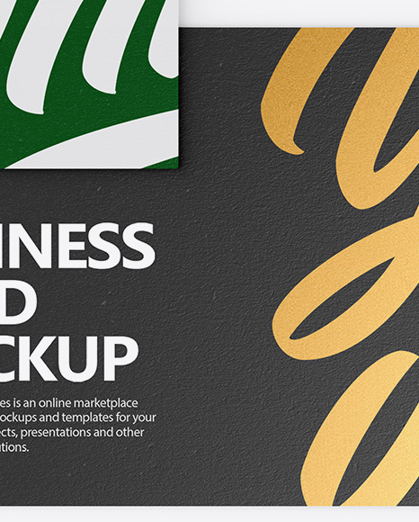 Two Textured Business Cards Mockup PSD #6