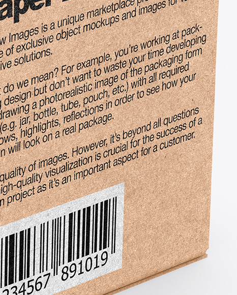 Kraft Box Mockup PSD #1