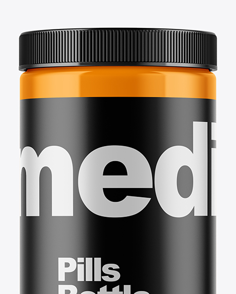 Glossy Pills Bottle Mockup PSD #2