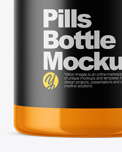 Glossy Pills Bottle Mockup PSD #1