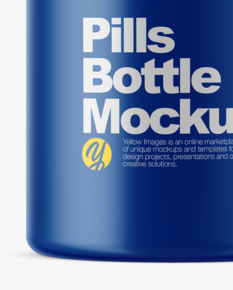 Matte Pills Bottle Mockup PSD #1