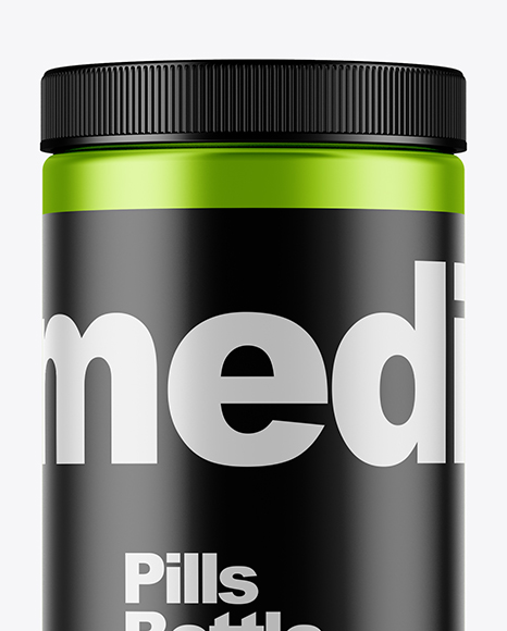 Metallic Pills Bottle Mockup PSD #2