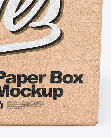 Kraft Box Mockup PSD #4