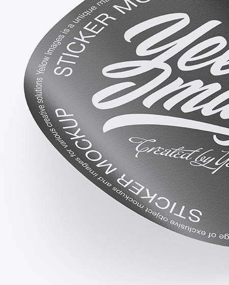 Circle Sticker Mockup Free