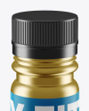 Metal Sport Nutrition Bottle Mockup - Front View (High-Angle Shot