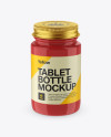 Download Glossy Pill Bottle With Metal Cap Mockup - High-Angle Shot ... Yellowimages Mockups