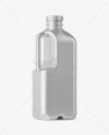 Metallic Milk Jug Mockup - Halfside Back View on Yellow Images Object