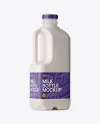 Frosted Plastic Milk Jug Mockup - Halfside Back View - download high