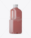 Plastic Red Juice Jug Mockup - Halfside Back View - Free Download