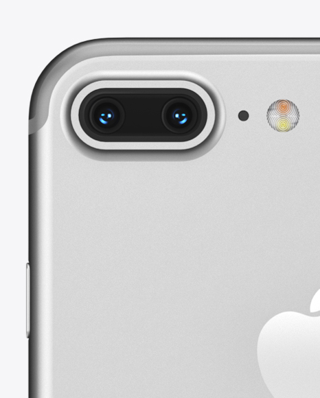 Apple Iphone 7 Plus Silver Mockup Front Back Views In Device