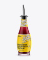 Grenadine Syrup Glass Bottle Mockup on Yellow Images Object Mockups