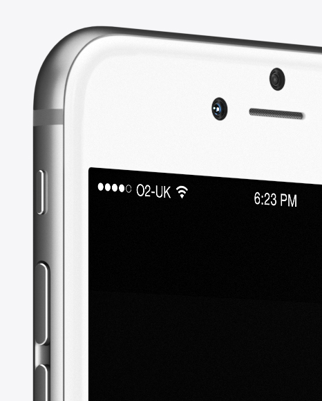 Apple iPhone 7 Plus Silver Mockup - Front & Back Halfside Views